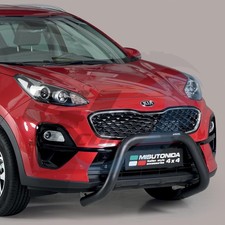 Kia Sportage 2016-2021 76mm Black Powder Coated Bull Bar