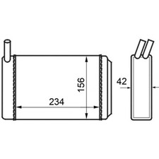 Mahle Heater for Volkswagen Golf GLi EG 1.6 Litre April 1980 to September 1982