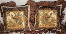 2Vintage Pheasant Perched on