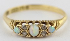Victorian 18ct gold opal - victorian,