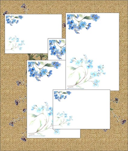 Forget not flowers with - not, (with