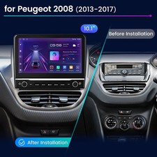 CarPlay For Peugeot 2008 2013-2017 10.1"Android 14 Car Radio GPS Sat Nav WIFI BT