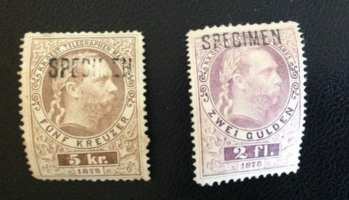 Austria 1878 telegraph stamps - austria,