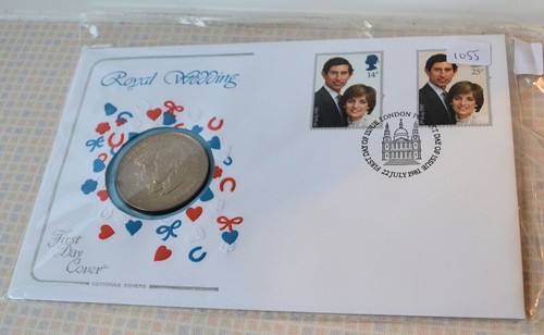 Coin cover charles and - charles, diana