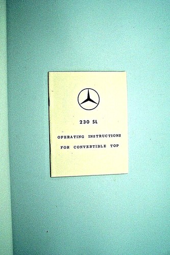 Mercedes 230 owners manual - mercedes,