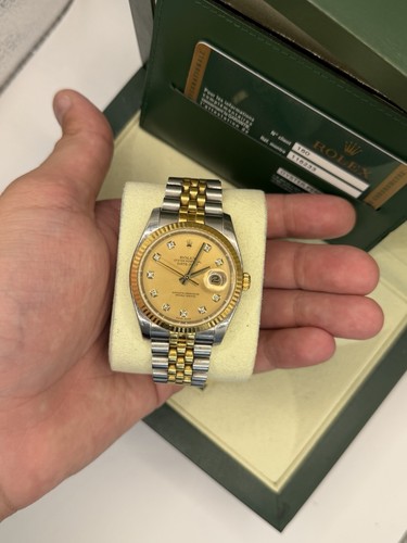 Rolex datejust 36mm - 36mm, champagne