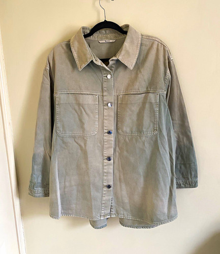 Woman grey denim - grey, button-up