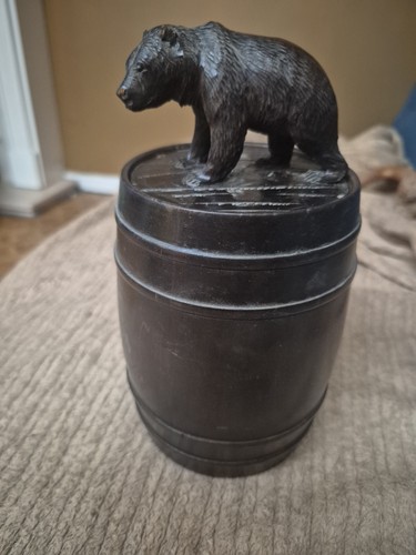Black forest style tobacco jar - style,