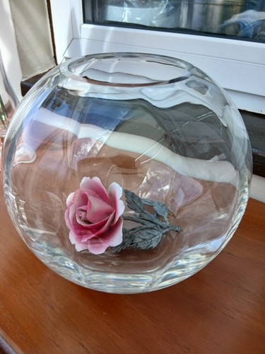 Dartington crystal rose bowl - dartington,
