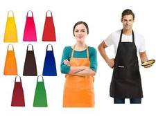 Plain Apron Kitchen Cooking Chefs Baking Pocket Craft BBQ Front Butcher catering