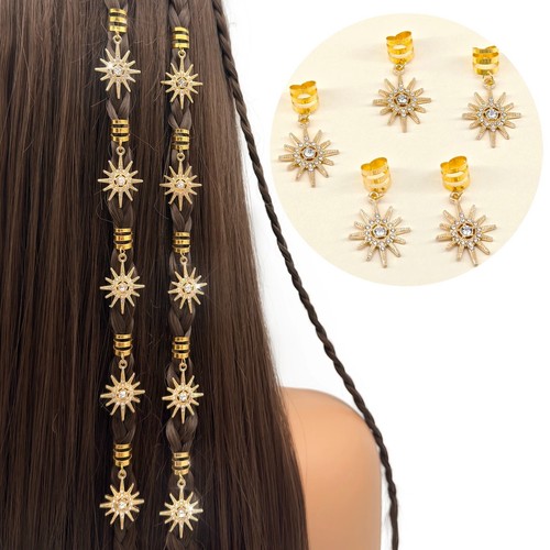 5pcs alloy sun hair - alloy, rings