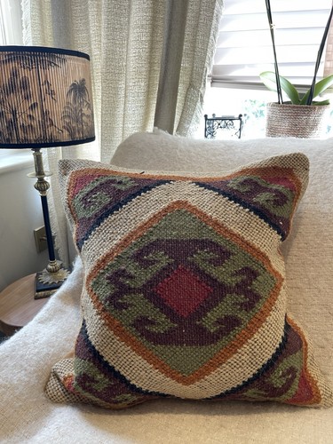 Handwoven wool jute cotton - handwoven,