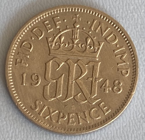 1948 british sixpence - 1948, coin