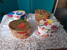 Selection Of Four Vintage Small Oval Empty Chocolate Boxes