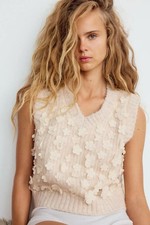 Zara Knit Floral Detail Semi