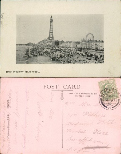 Blackpool bank holiday 1910 - blackpool,