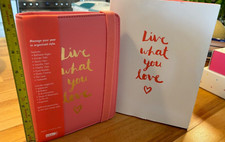 Kikki K Filofax Sized Personal Leather Planner Watermelon Pink UNUSED