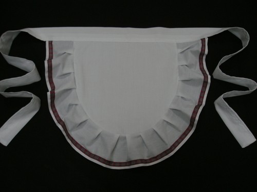 Ladies white tartan half - white,