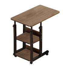 C-Shaped Laptop Desk Table Rolling Sofa Couch Bed Side Table Height Adjustable