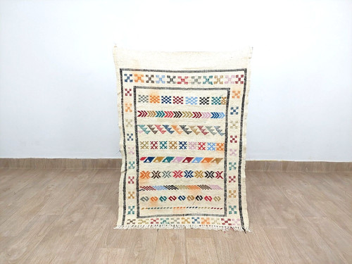 Vintage handmade wool - handmade, rug