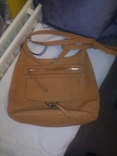Suede Effect Shoulder Bag