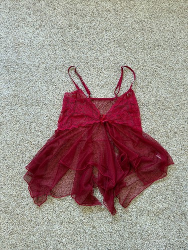 Lace babydoll open - open, front