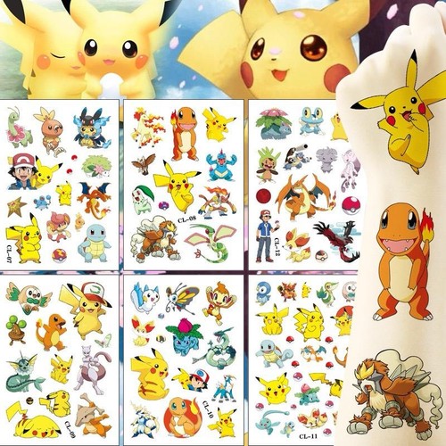 Sheet pokemon tattoo sticker - pokemon,