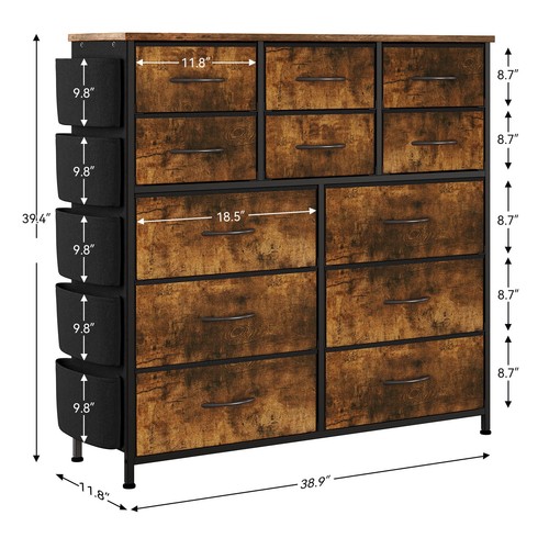 Fabric chest drawers 12 - fabric, of