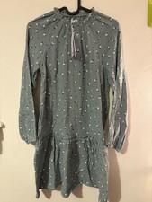 Girls Vertbaudet Organic Cotton Green Pretty Flower Dress - Age 12