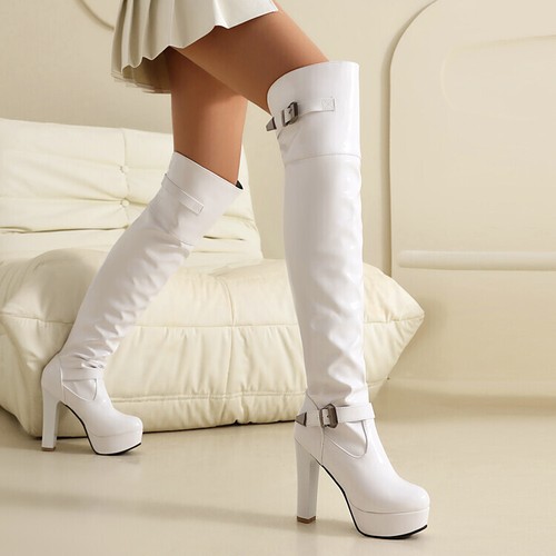 Women platform boots high - platform,