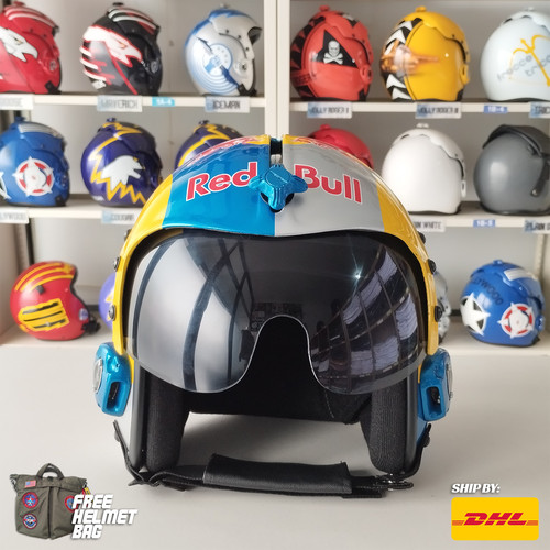 Silver bull flight helmet - silver,