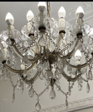 Vintage Heavy Marie Therese Theresa 12 Arm Branch Old Lead Crystal Chandelier