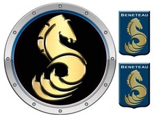 Beneteau Horse Round Sticker
