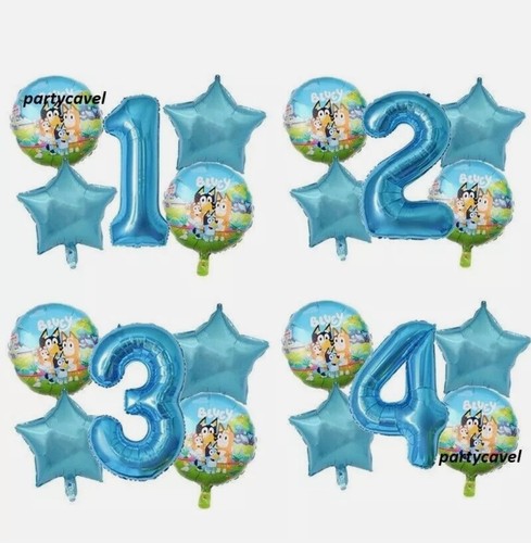 5pcs bluey age number kids - number,
