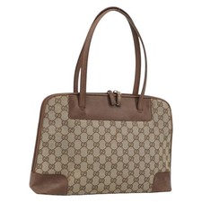GUCCI GG Canvas Hand Bag Beige