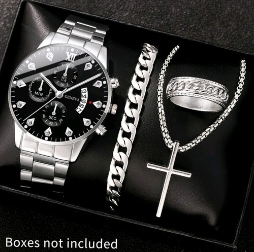 Men black silver christian - men’s,