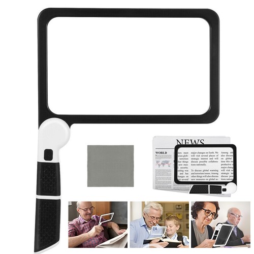 Illuminated handheld magnifier - illuminated,
