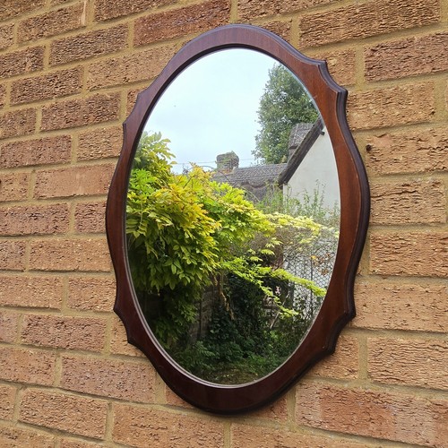 Vintage oval wall mirror - vintage,