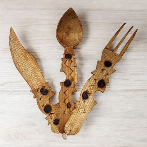 Vtg hand carved wood - hand,