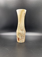 Heavy Polished Onyx Vase - 23cm Natural Stone Decor