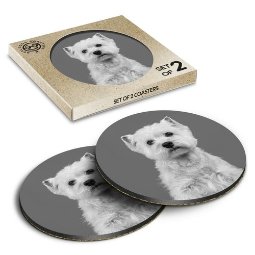 Boxed round coasters bw - -,
