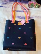 Joules Spa Weekend Shopping Floral Denim Blue Cotton Toiletries Bag Only