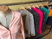 1960s 1970's vintage joblot 8 pieces clothing bundle prairie folk shirts dresses