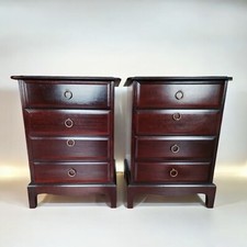 Pair of Vintage STAG minstrel Bedside Tables, 4 Drawers, Retro