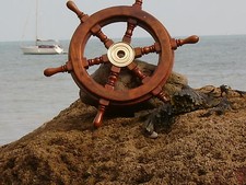 Ships wheel 46cm wooden - ships, &