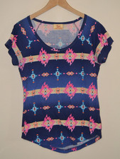 Women's Geometric Print RM Williams T-Shirt UK 10