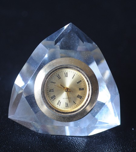 Swarovski crystal clock table - clock,
