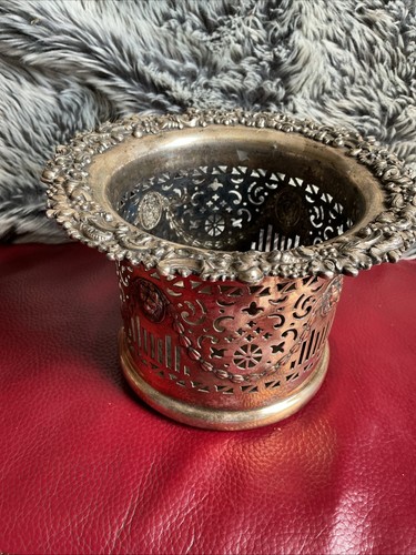 Antique silver plate wine - antique,