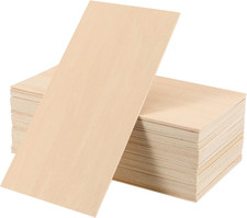 80 PCS Craft Wood Sheet, 1/16