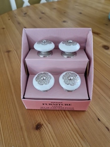 White ceramic silver toned - 4,